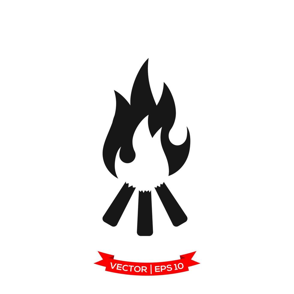 campfire icon in trendy flat design vector