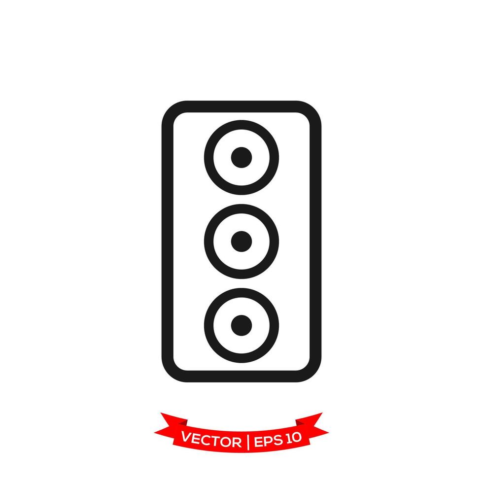 audio speaker icon in trendy flat design vector