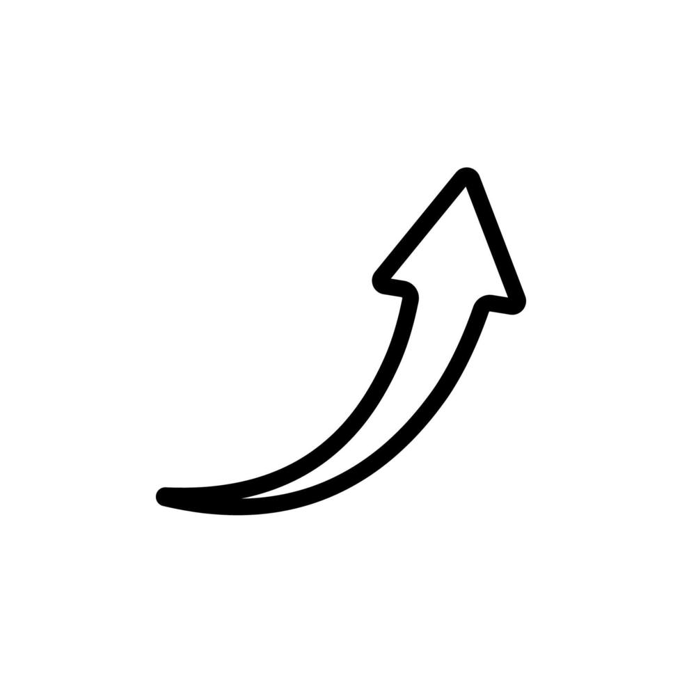 arrow icon vector logo template in trendy flat design