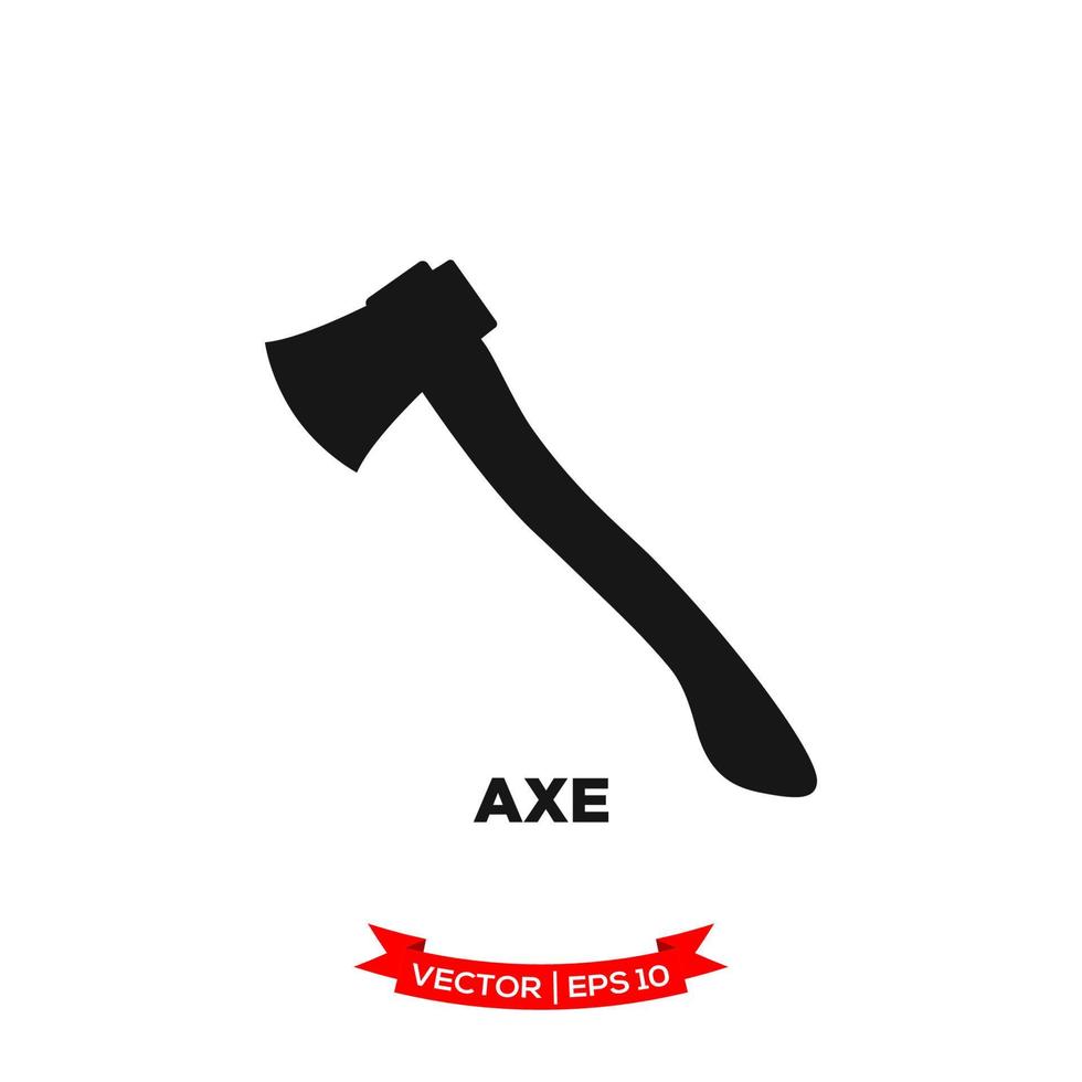 axe icon vector logo template in treny flat design