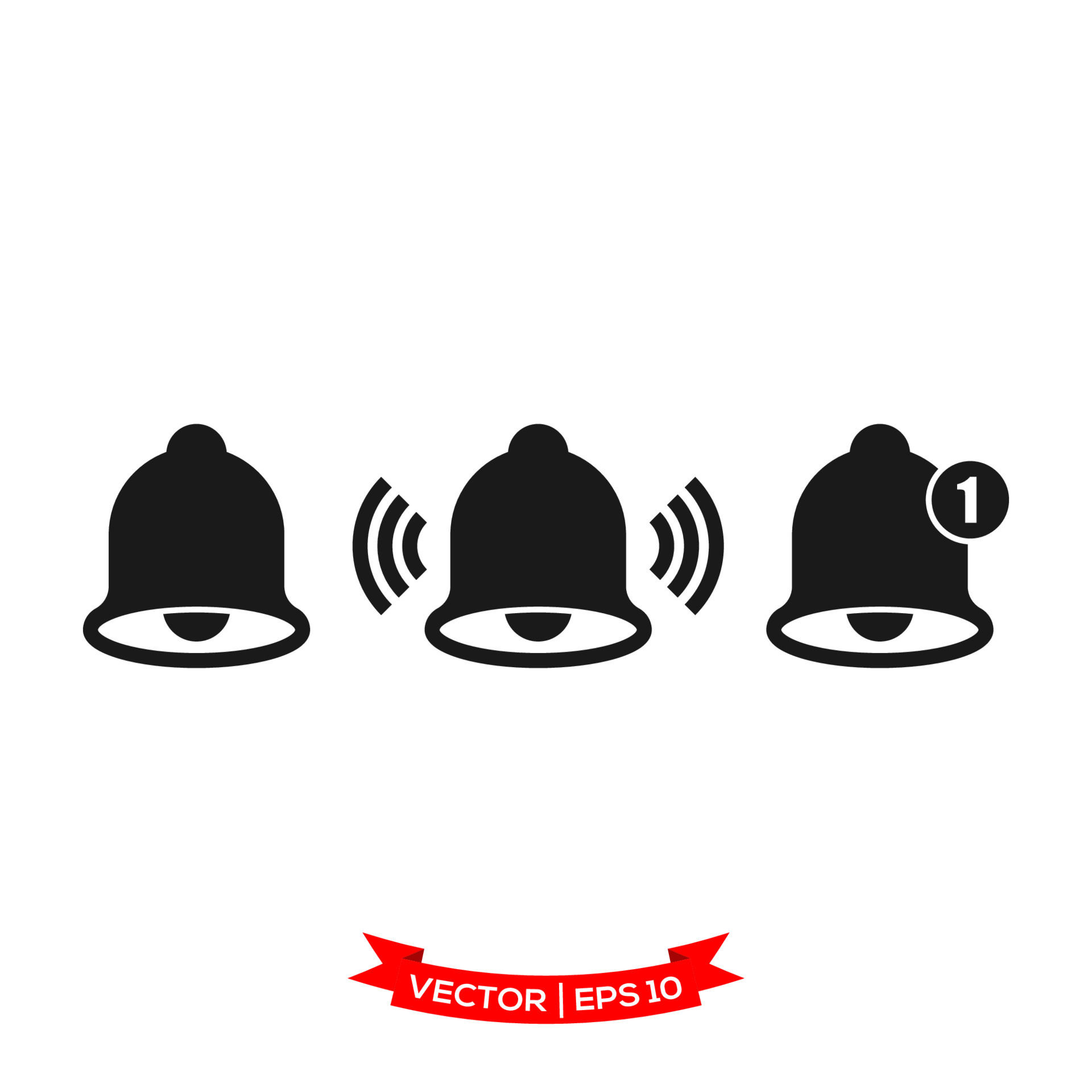 bell icon in trendy flat design, alarm icon 12611323 Vector Art at Vecteezy