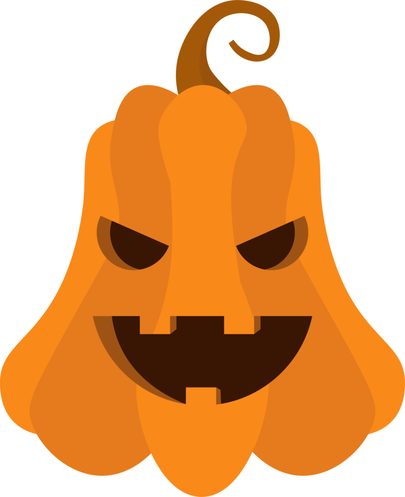 illustration de conception de citrouille d'halloween isolée sur fond transparent png