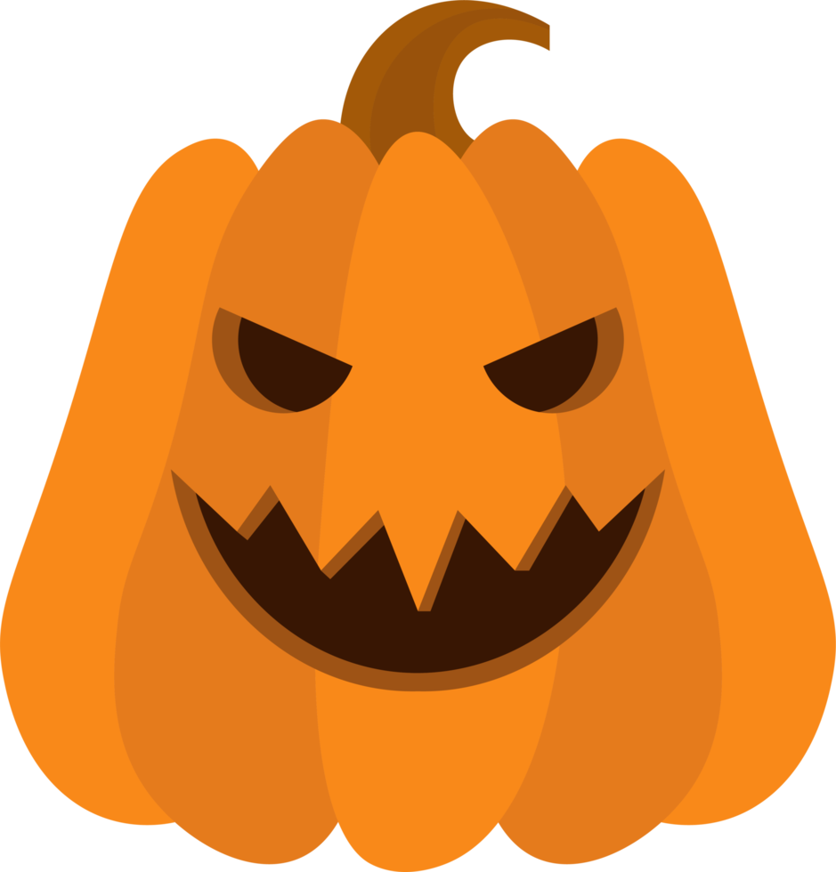 halloween pumpa design illustration isolerat på transparent bakgrund png