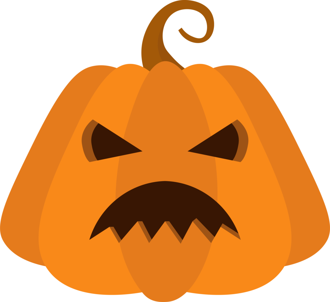 halloween pumpa design illustration isolerat på transparent bakgrund png