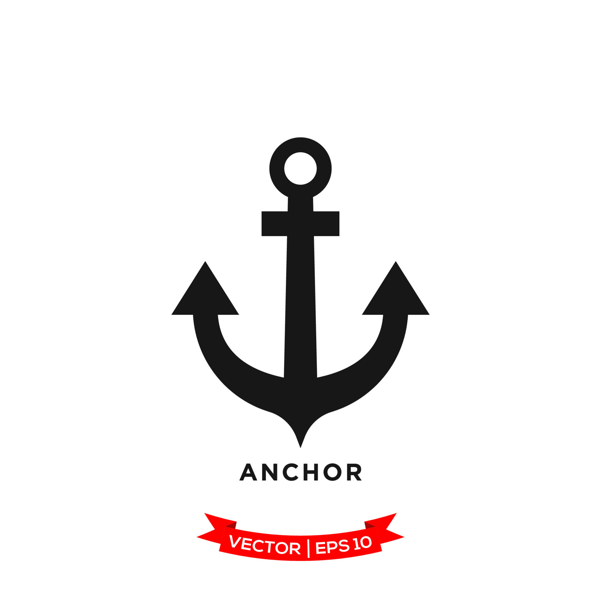 anchor icon vector logo template in trendy flat design 12611398 Vector