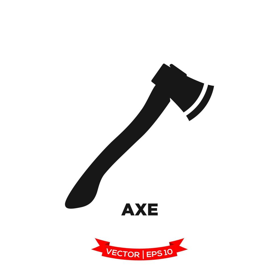 axe icon vector logo template in treny flat design