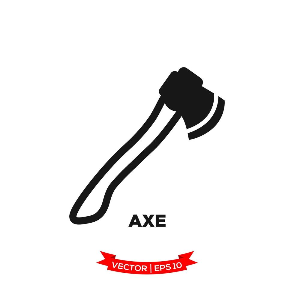 axe icon vector logo template in treny flat design