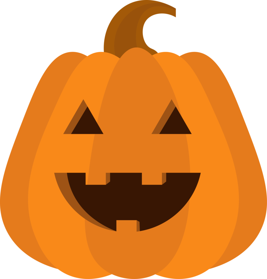 Halloween pumpkin design illustration isolated on transparent background png