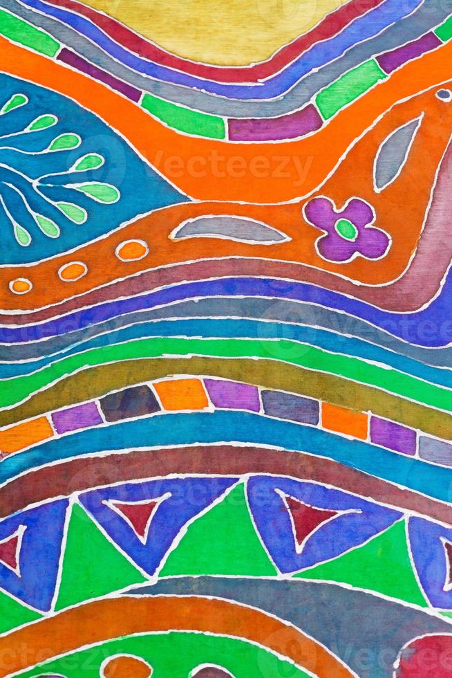 drawn pattern of batik photo