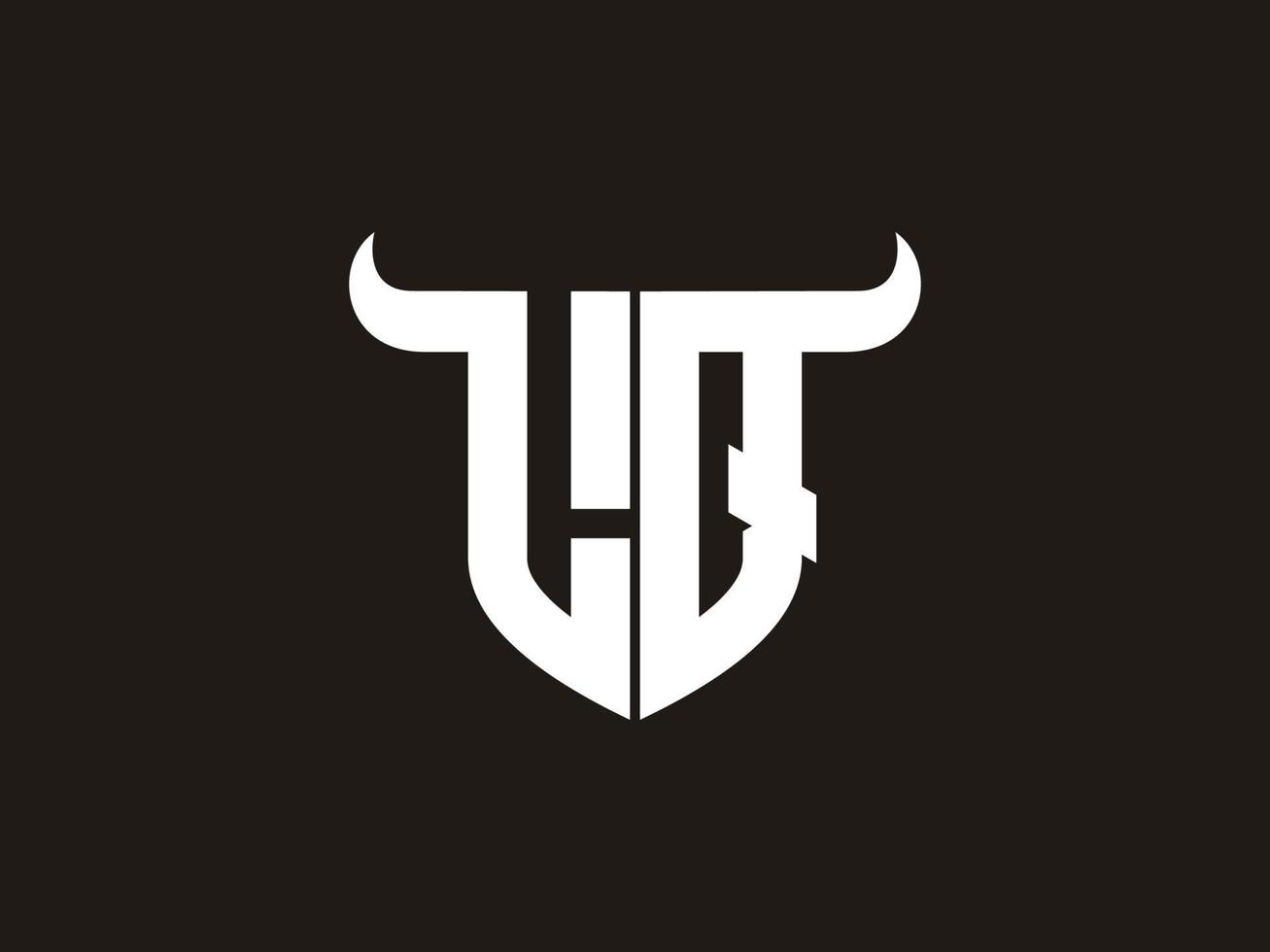 Initial LQ Bull Logo Design. vector