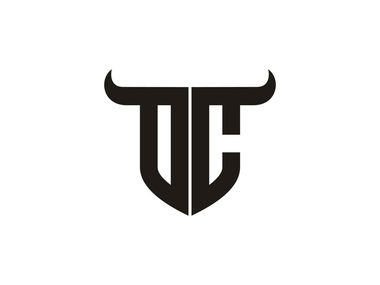 diseño inicial del logo del toro oc. vector