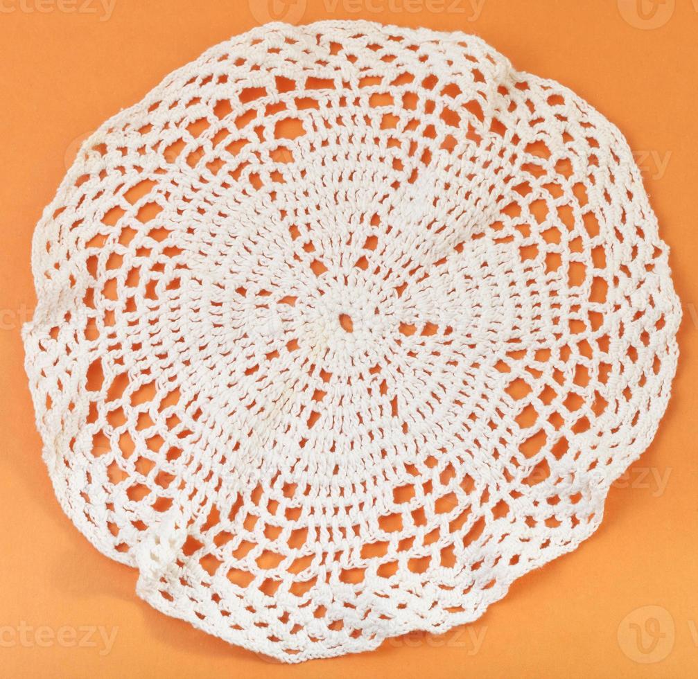 lace placemat embroidered by crochet photo