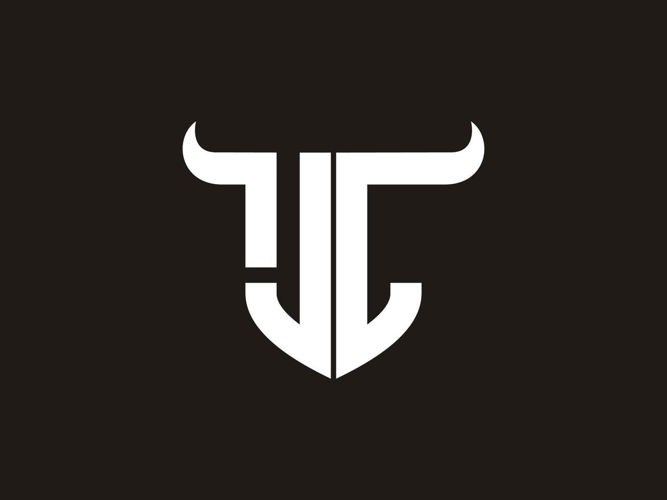 Initial JL Bull Logo Design. vector