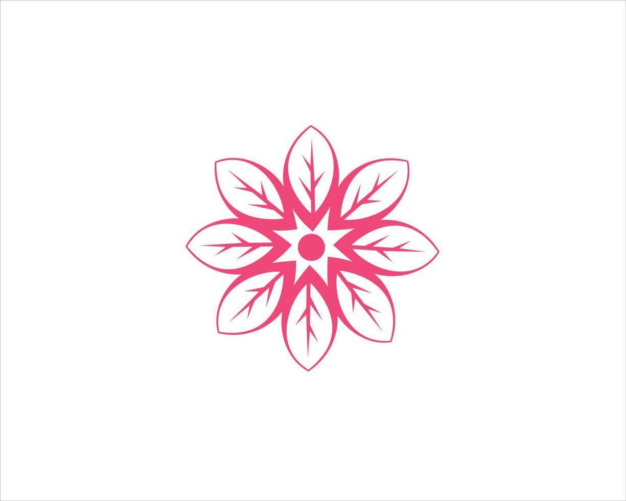 las flores rosadas son perfectas para los logotipos de spa vector