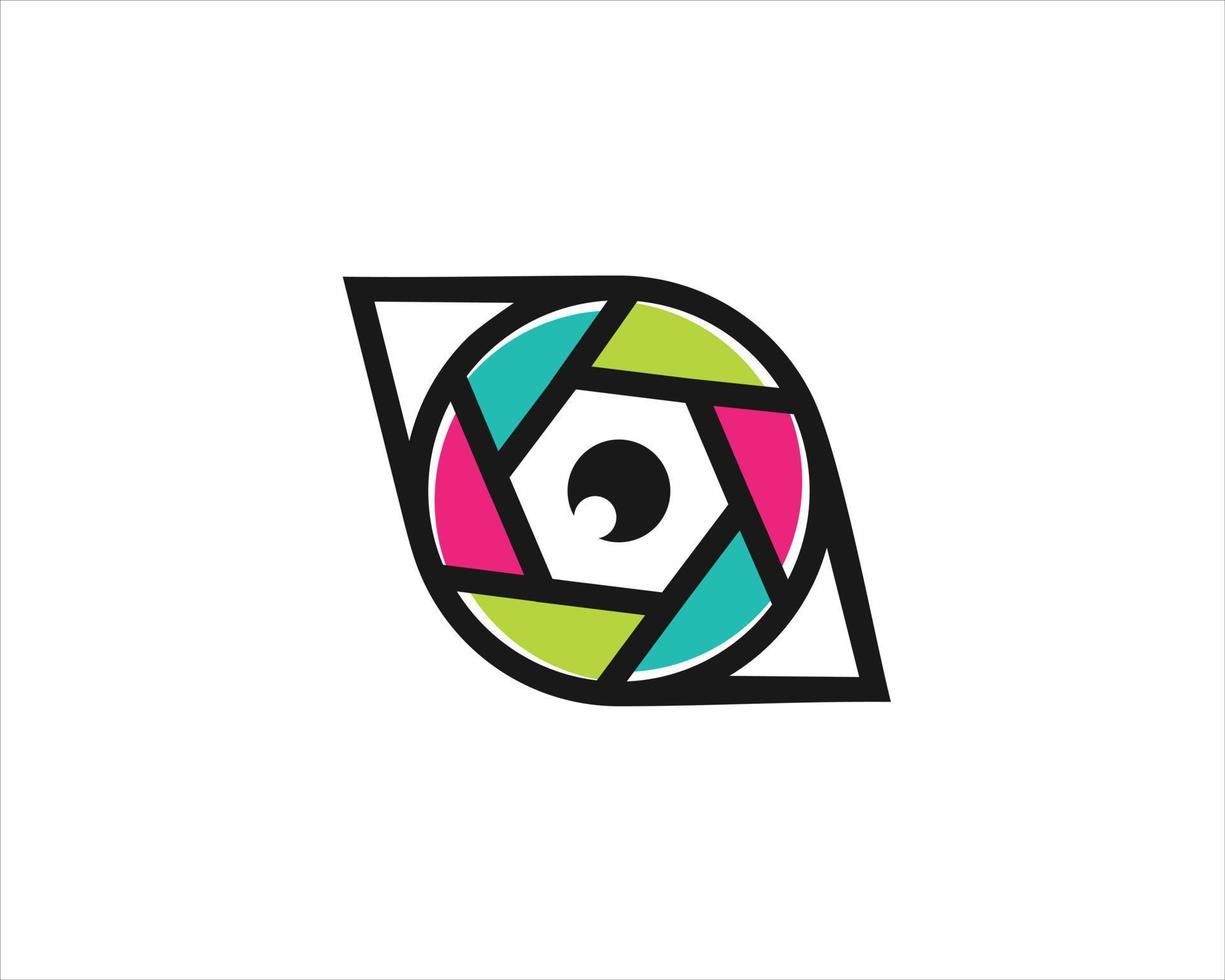 colorido vector de logotipo de lente de cámara