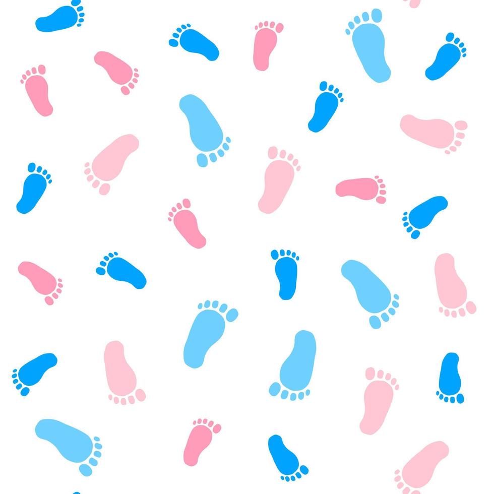 baby footprint pattern vector