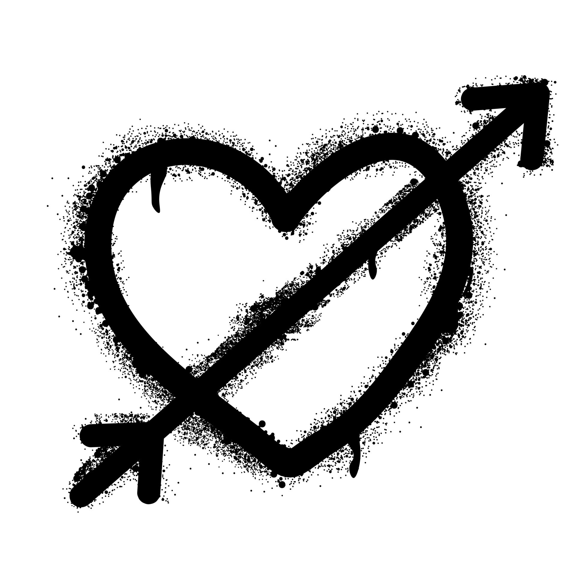 Spray paint heart with arrow 12612372 Vector Art at Vecteezy