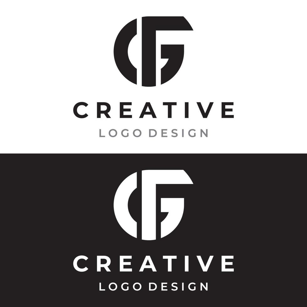 Creative design logo template initial letter F G.G F monogram that is elegant, luxurious, unique and modern. Logo for identity, business cards, labels and brands. vector