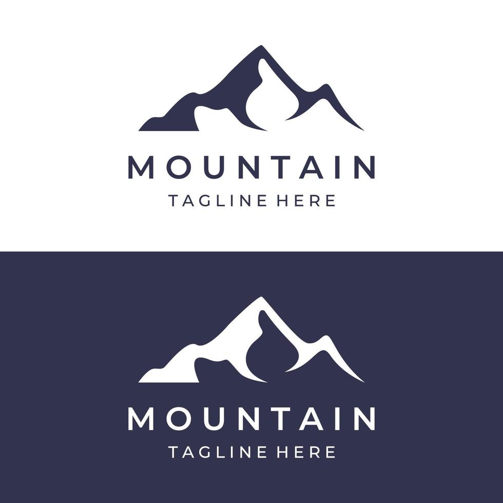 Logo design of mountains or mountains silhouettes. Logos for climbers, photographers, businesses. vector