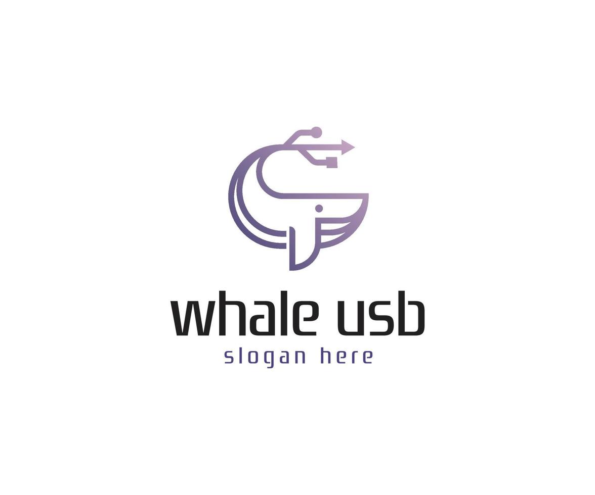 Whale usb Logo vector