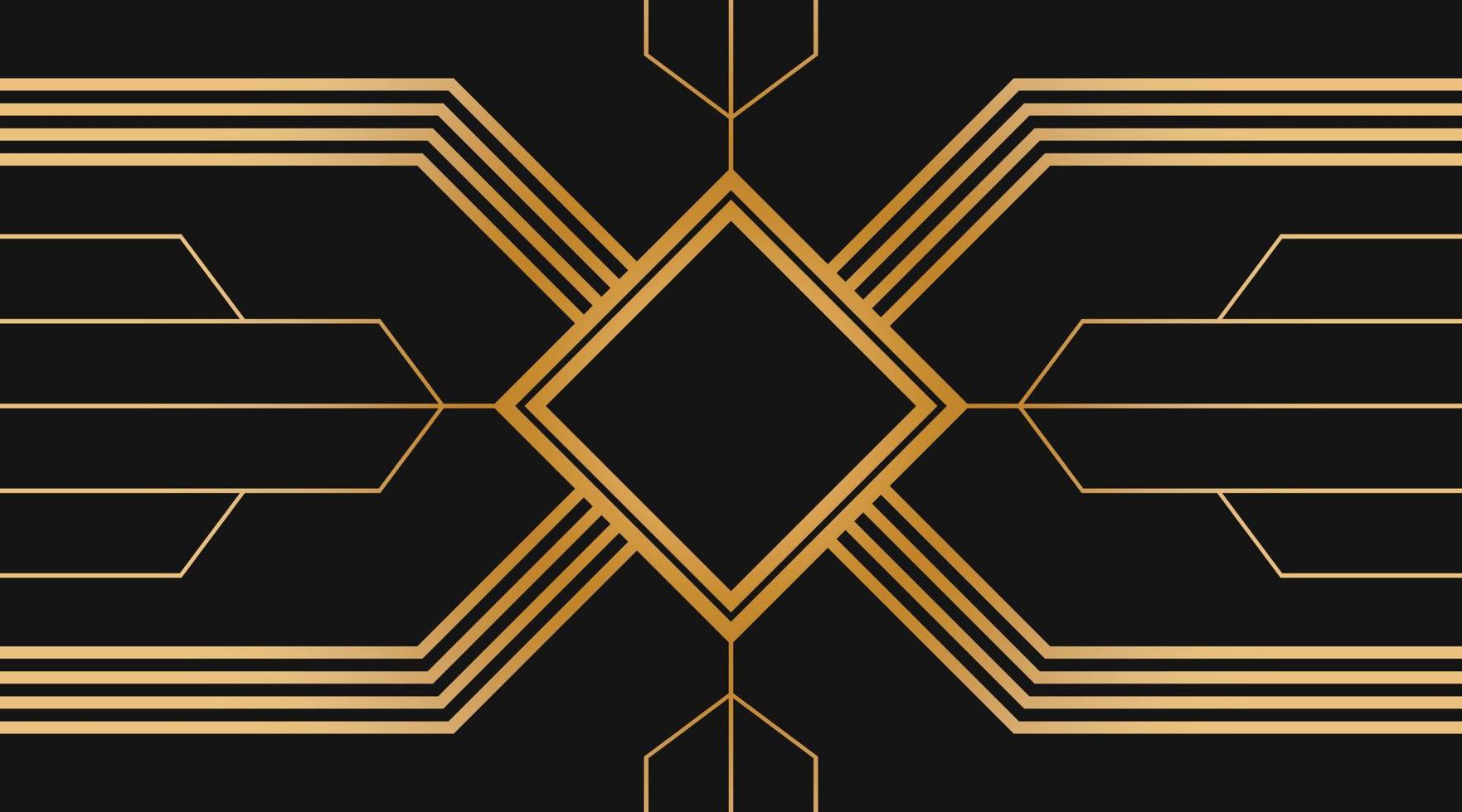 Black And Golden Electrical Abstract Background, Golden Seamless Pattern vector