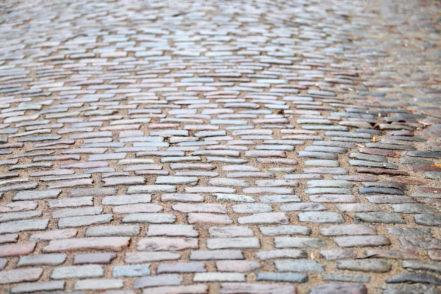 Paving stones at city street photo