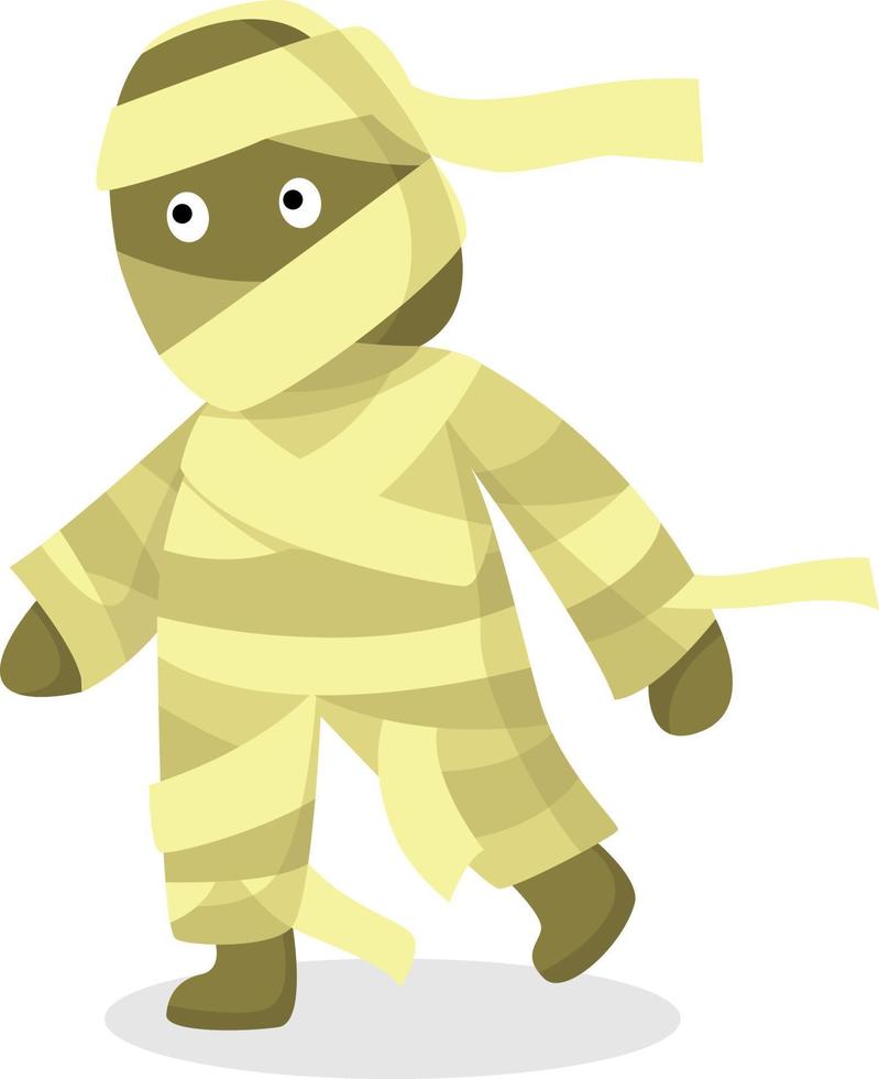 Halloween Mummy Character Design Illustration vector