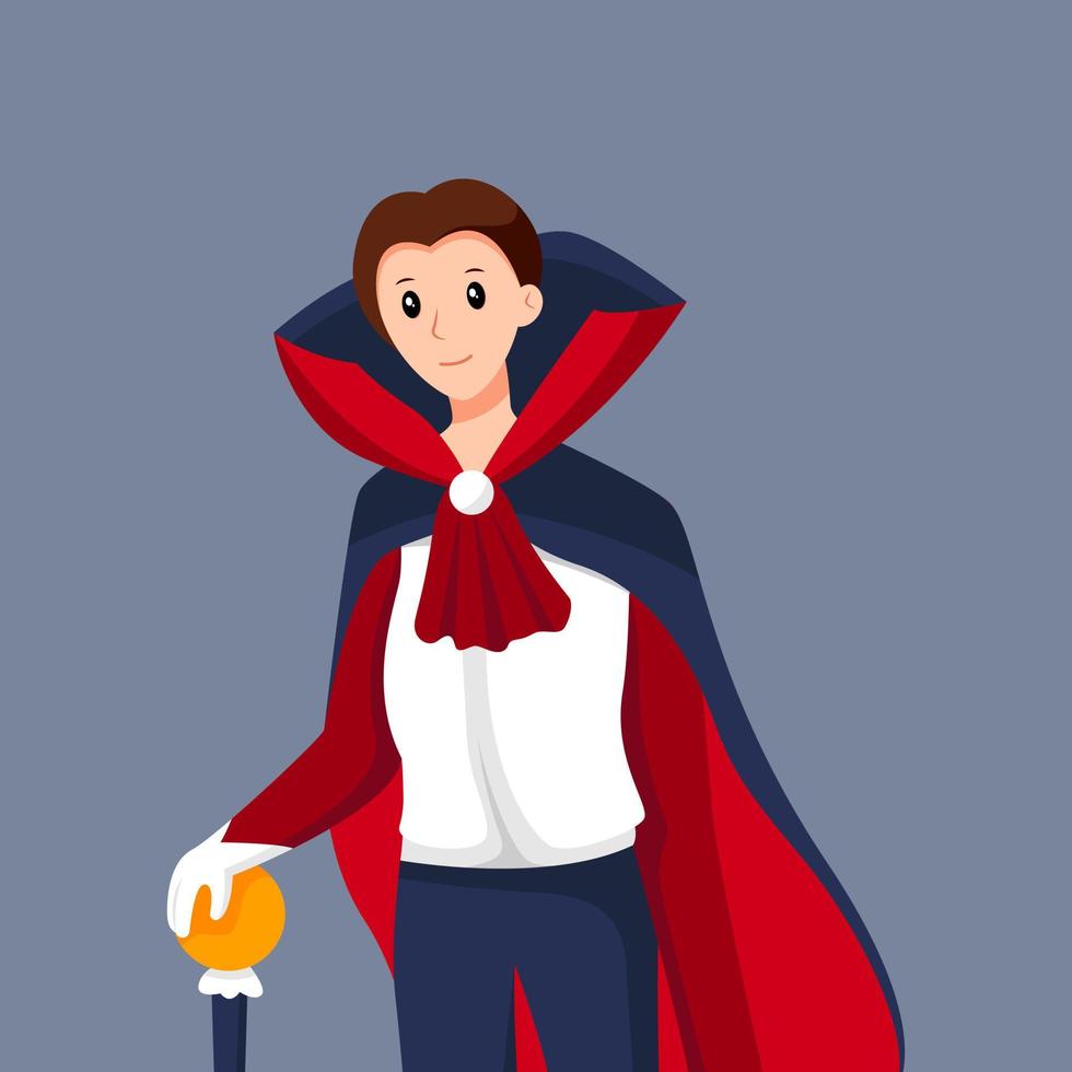 Dracula Boy Character Design Illustration vector