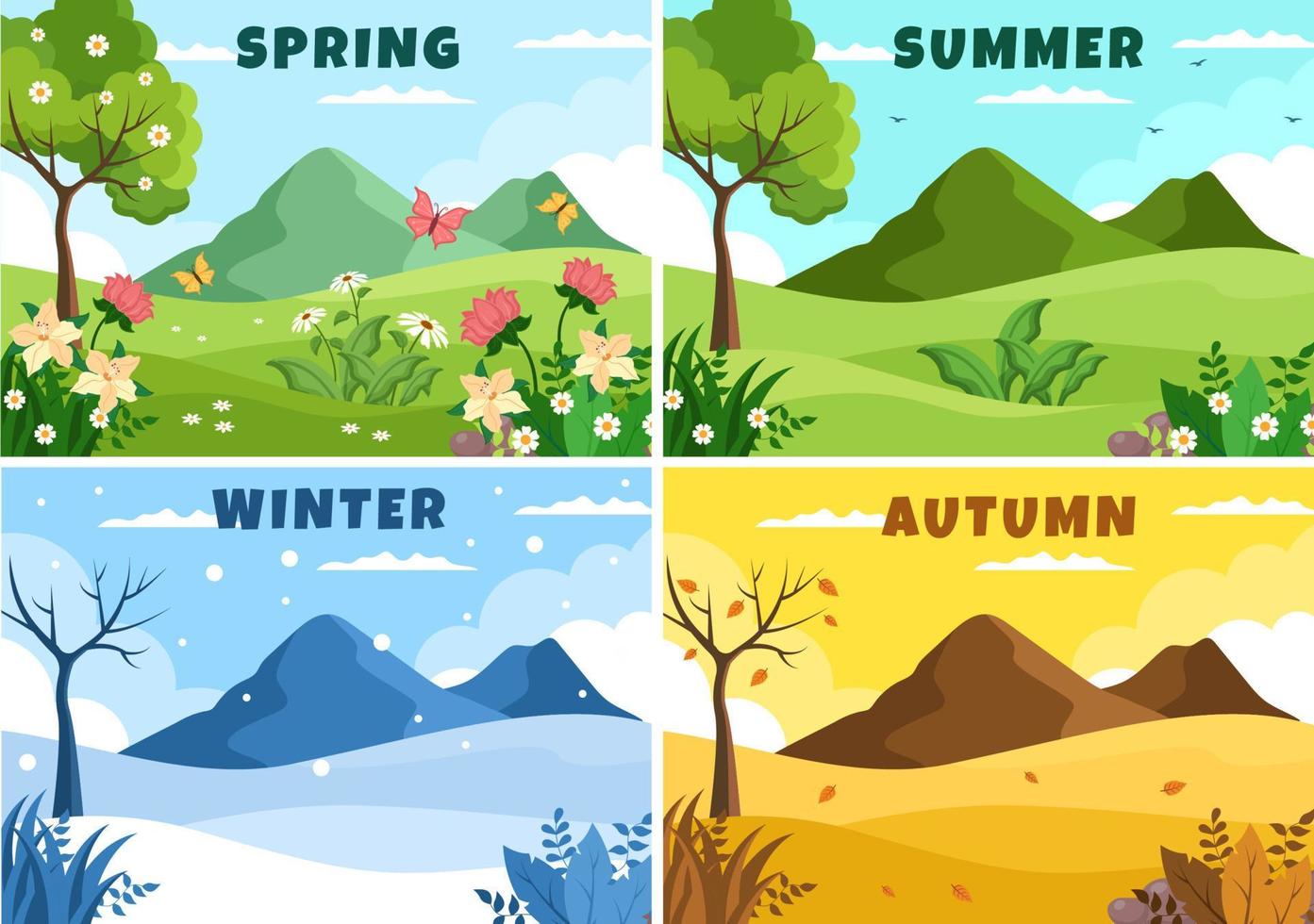 Seasons Clipart Vector Art Icons And Graphics For Free Download