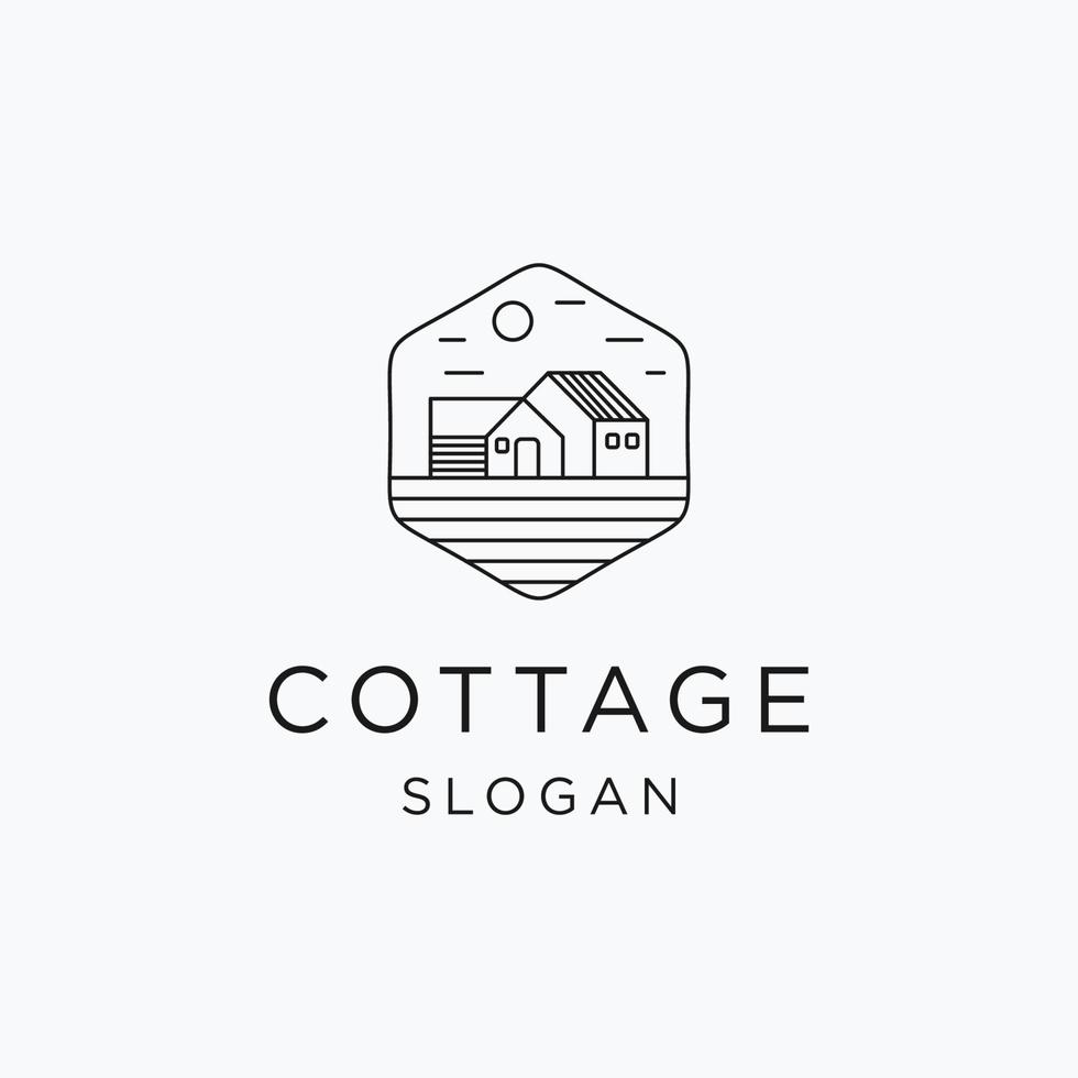 Cottage logo icon design template vector illustration