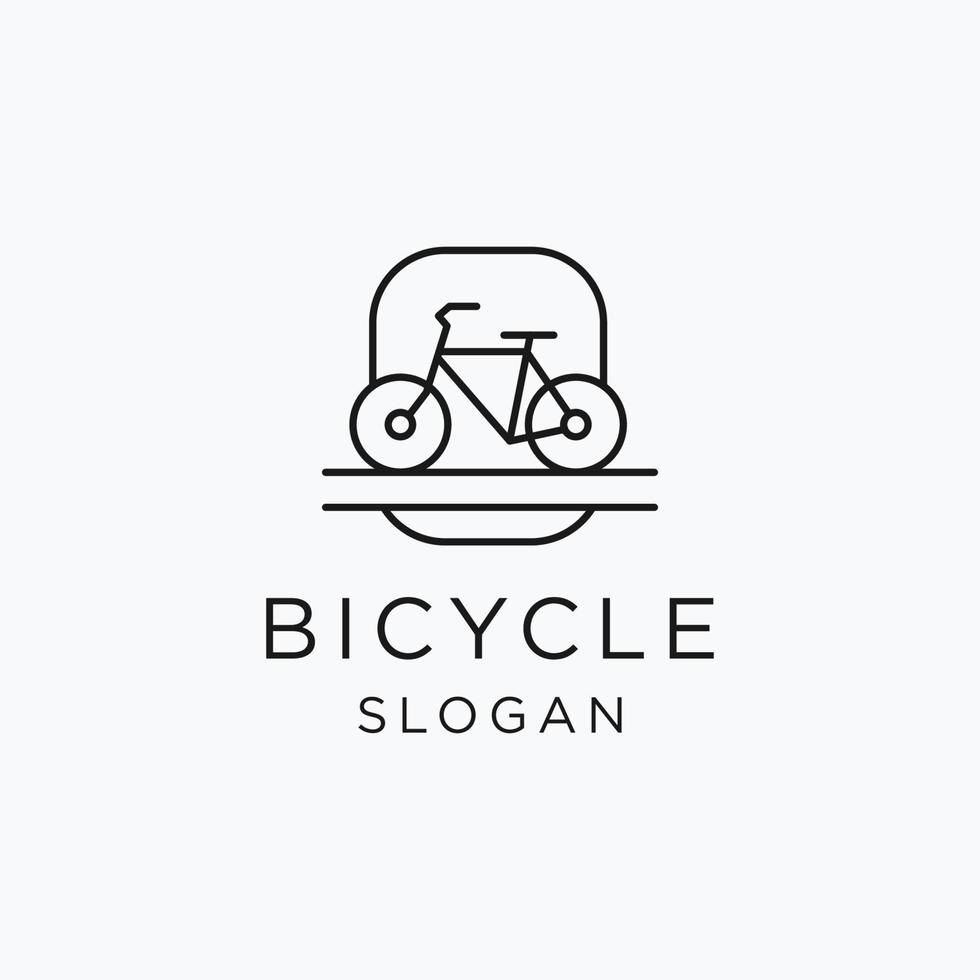 plantilla de diseño plano de icono de logotipo de bicicleta vector