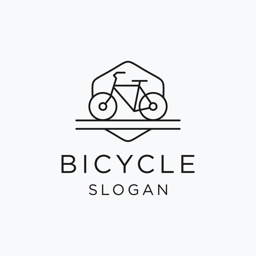 icono de bicicleta en estilo moderno aislado sobre fondo gris. vector