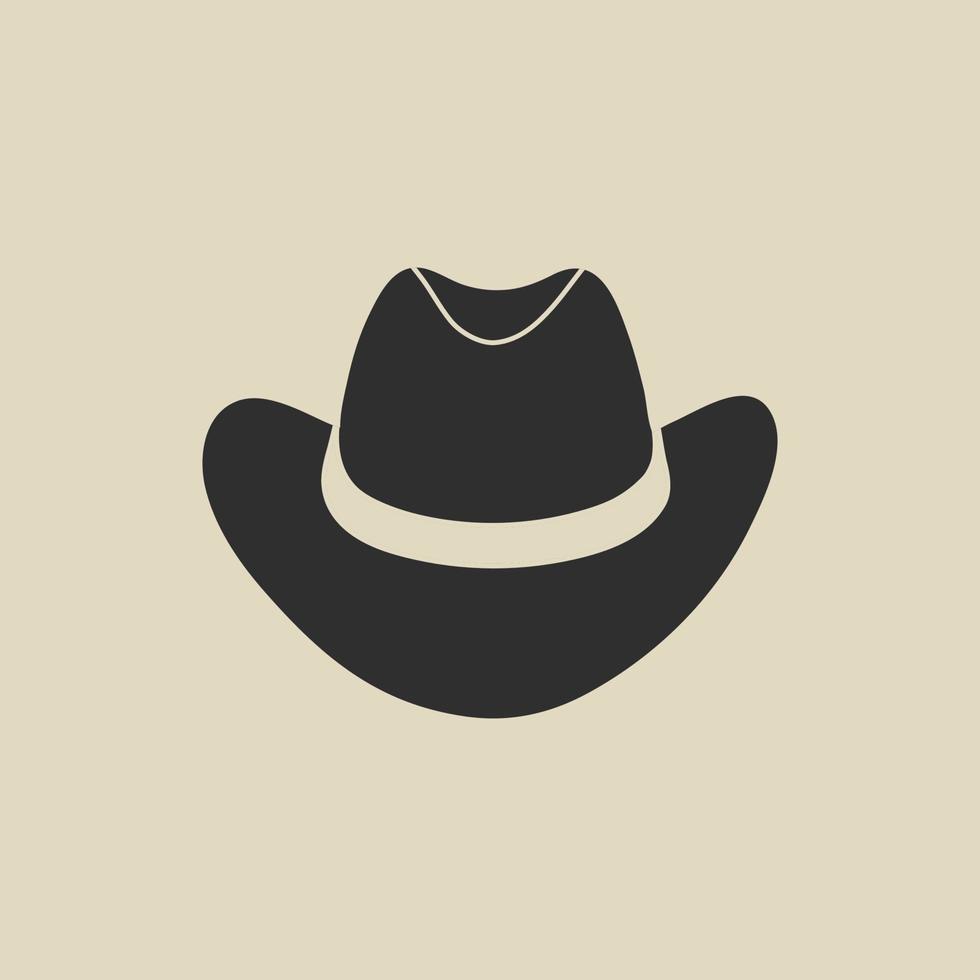elemento vintage salvaje oeste en estilo de línea plana. Ilustración retro vectorial dibujada a mano del viejo estilo de moda de sombrero de vaquero occidental, diseño de dibujos animados. parche de cowboy texas, placa, emblema, logo. vector