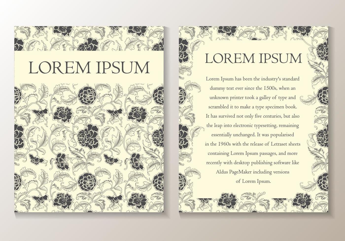 Floral greeting or invitation card. Vector illustration