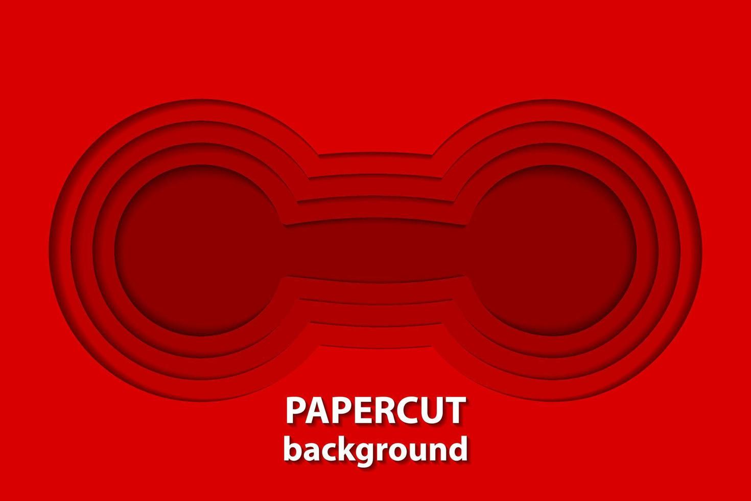 Vector background with red paper cut shapes. 3D abstract paper art style, design layout for business presentations, flyers, posters, prints, decoration, cards, brochure cover.