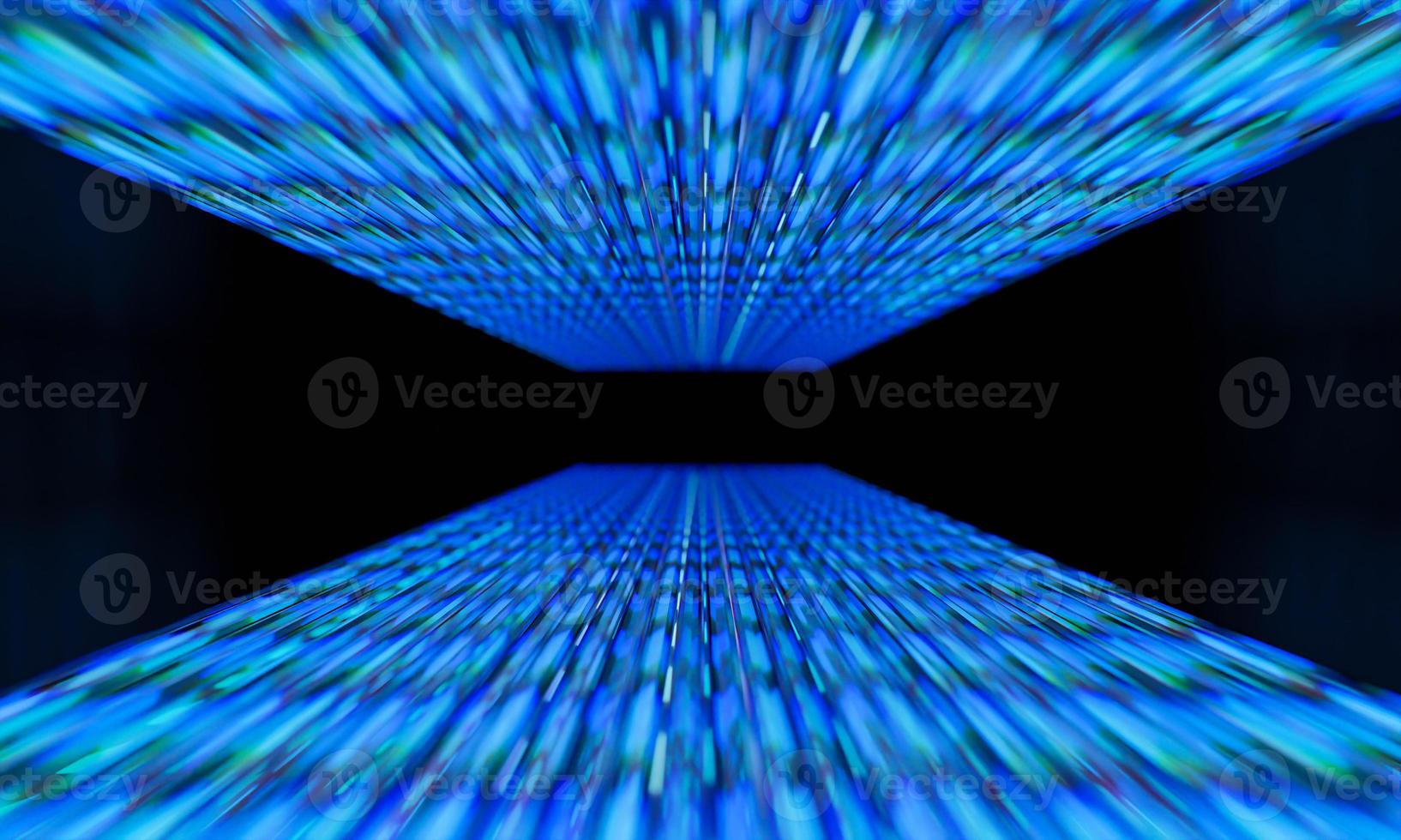 3d render, abstract panoramic neon background. Bright purple violet pink lines glowing in ultraviolet light. photo
