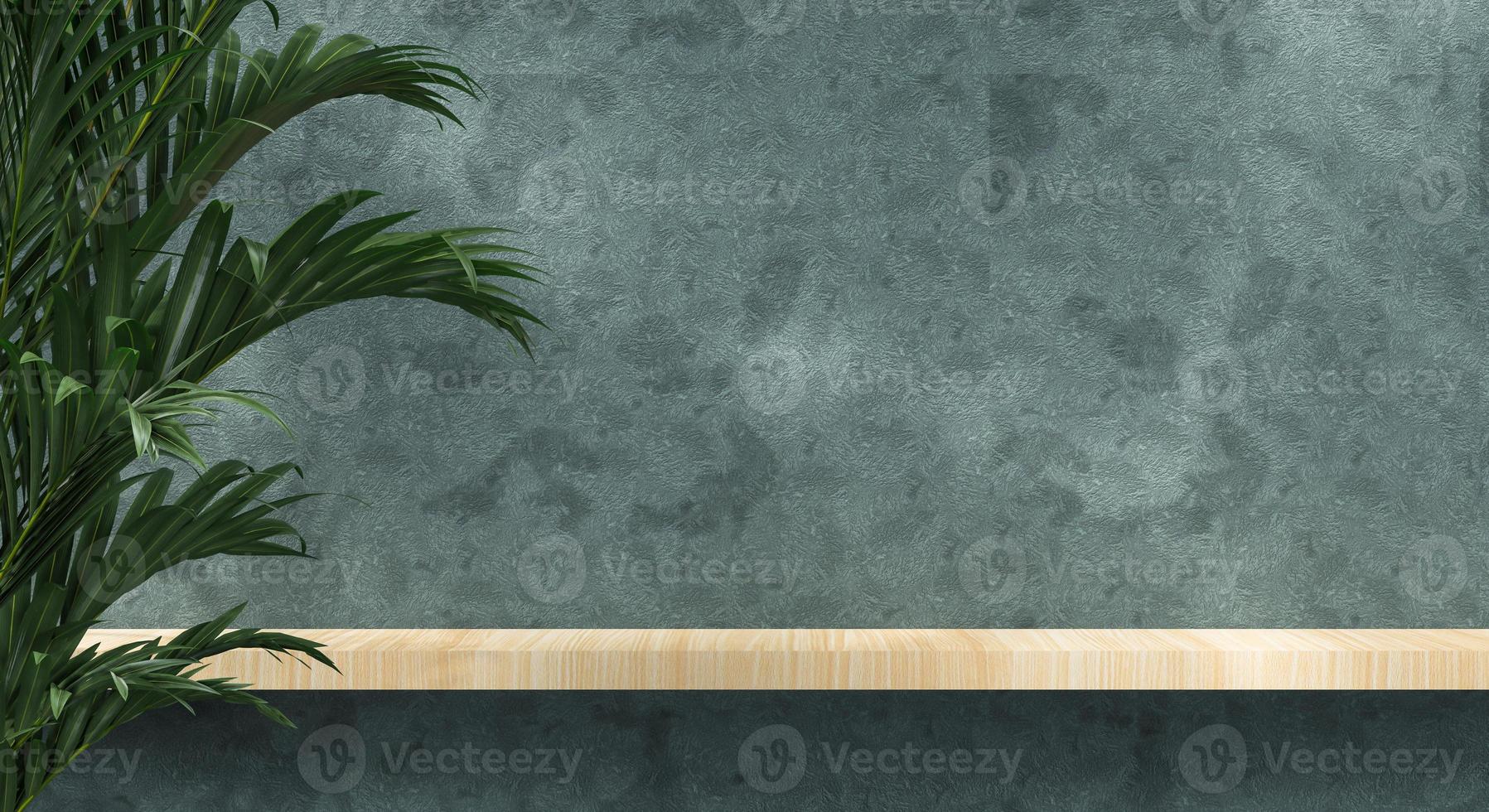 3d podium with shadow and texture wall for product presentation. 3D rendering. photo