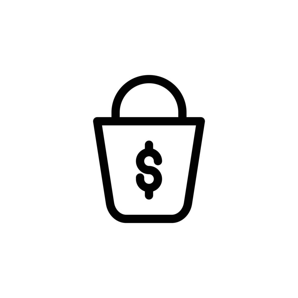 icono de bolsa de compras gratis vector