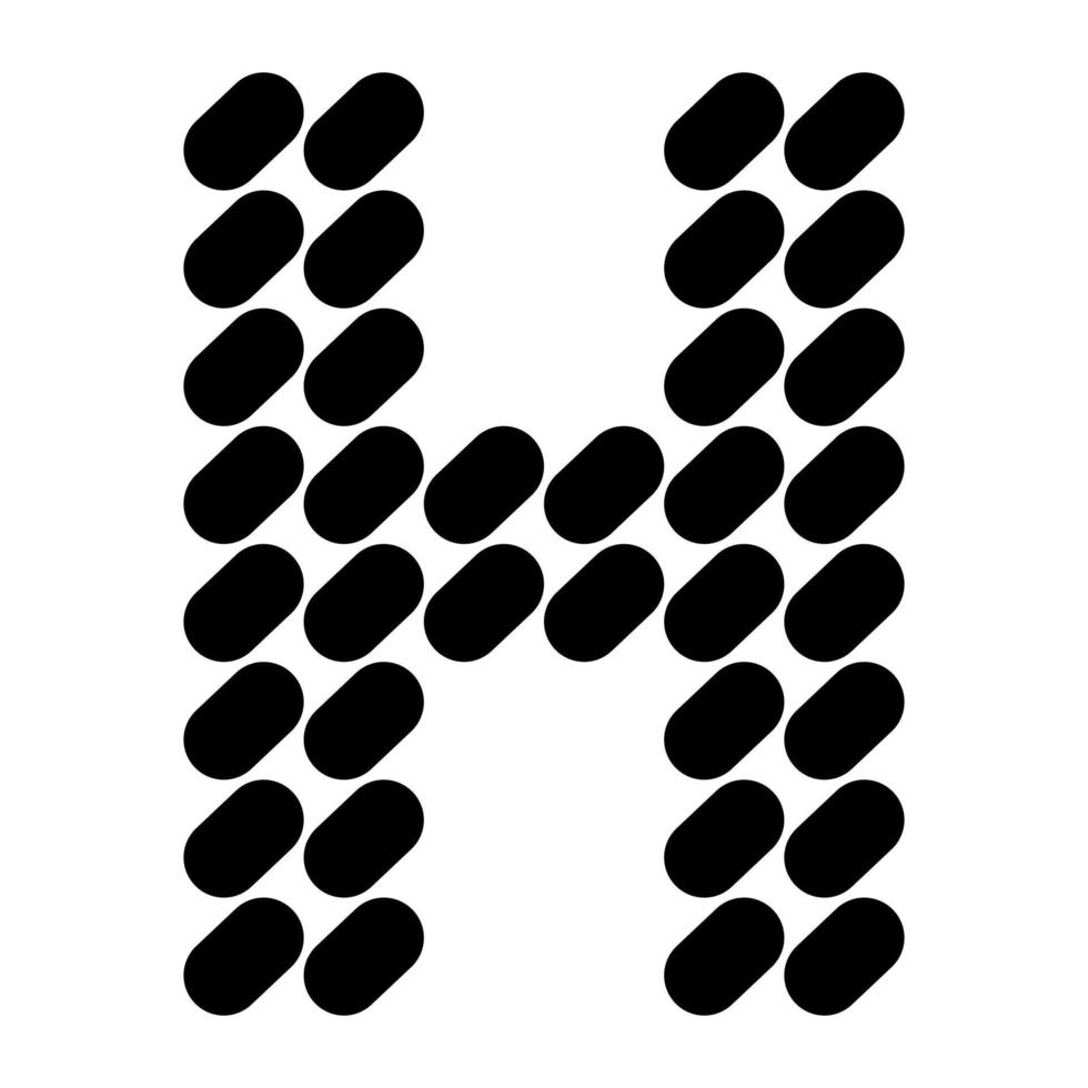 Simple letter H logo design. vector