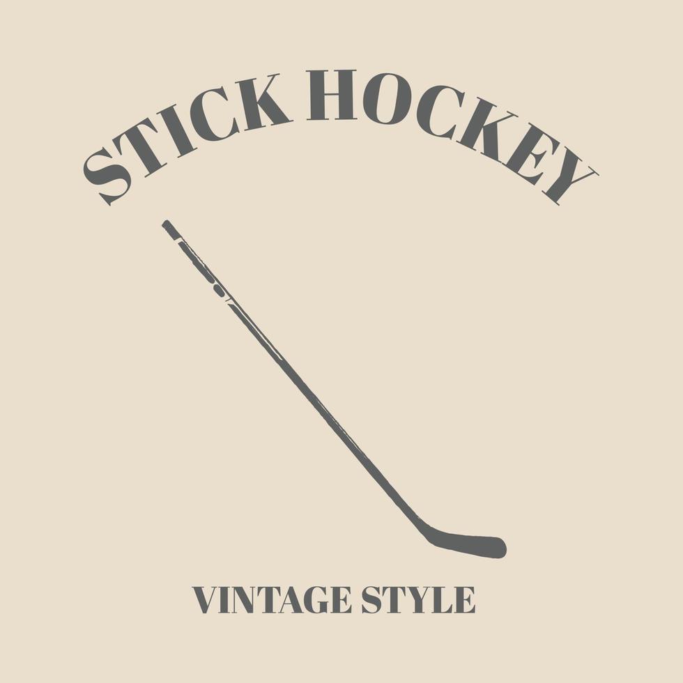 logo vintage hockey, logos, badges, labels and design elements. Graphic Art. Vector Illustration. premium hockey club team vector logo design template isolated old background