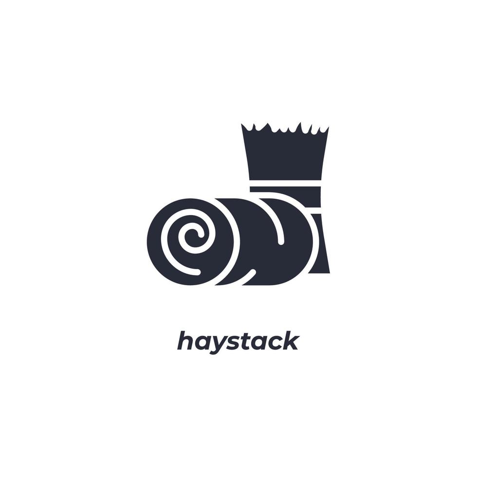 Vector sign haystack symbol is isolated on a white background. icon color editable.