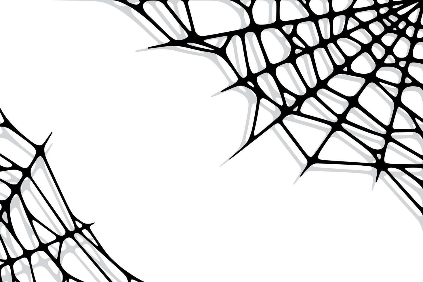 esquinas de telaraña sobre fondo blanco. espeluznante telaraña de halloween. ilustración vectorial vector