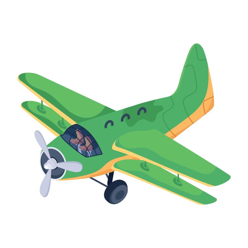 Download isometric icon of aircraft vector