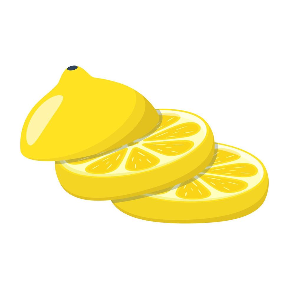 Modern flat illustration of lemon vector