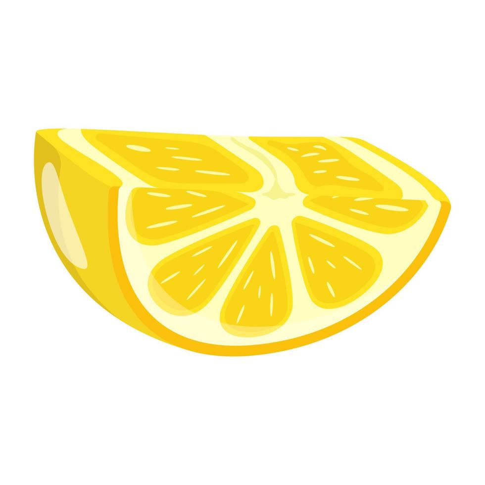 Modern flat illustration of lemon vector