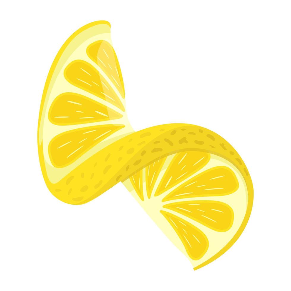 Modern flat illustration of lemon vector