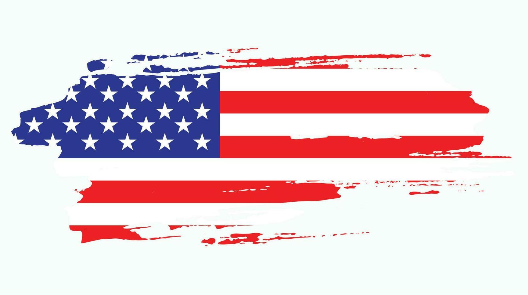 New USA faded grunge flag vector