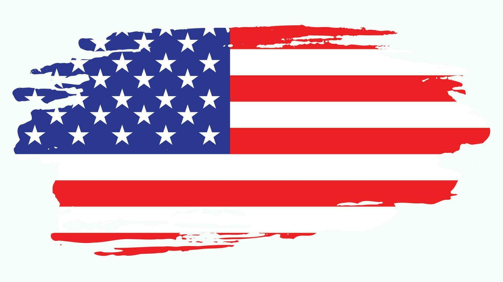 Faded USA grunge texture flag vector