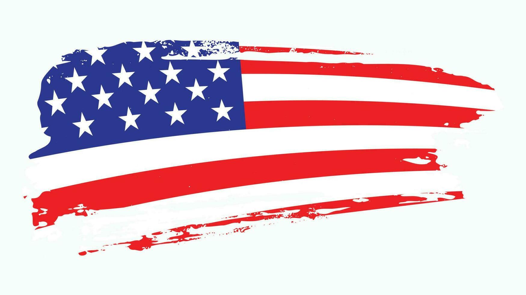 Faded grunge texture USA professional flag design vector