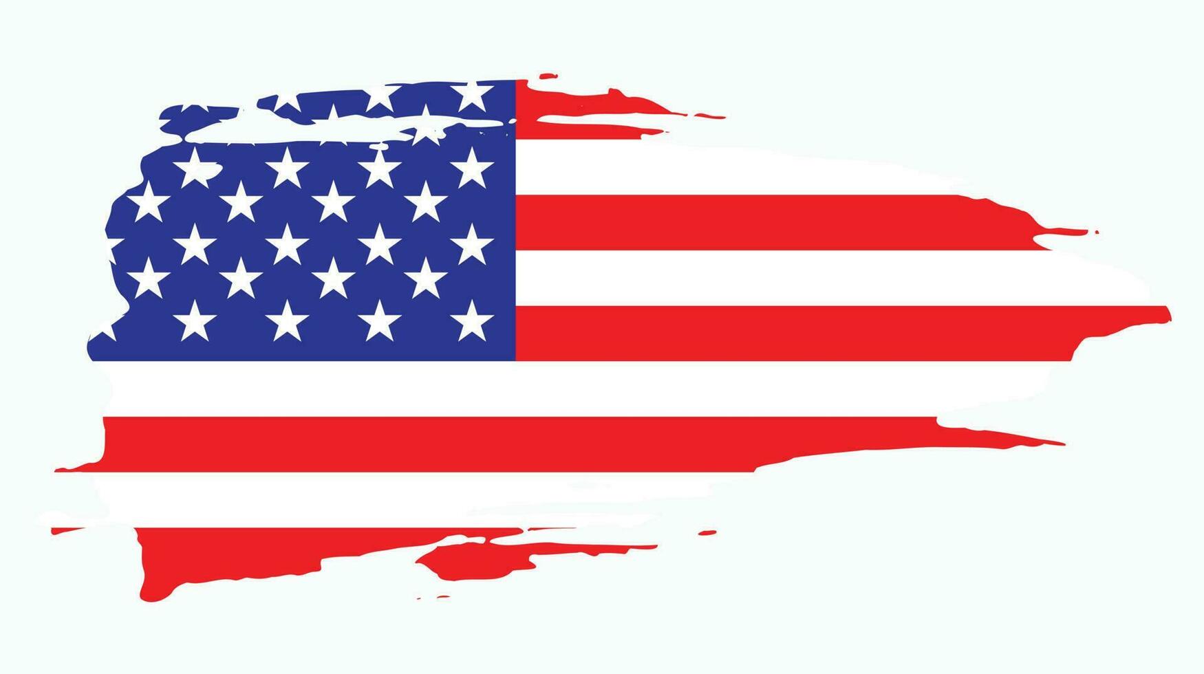 Creative American grunge flag vector